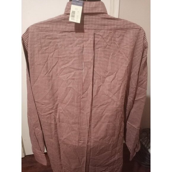 New Daniel Cremieux Collection Fine Italian Fabric Red Plaid Shirt Size Large L - Picture 7 of 13